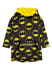 Character Black Batman Fleece Lounge Blanket Hoodie - Image 1 of 3