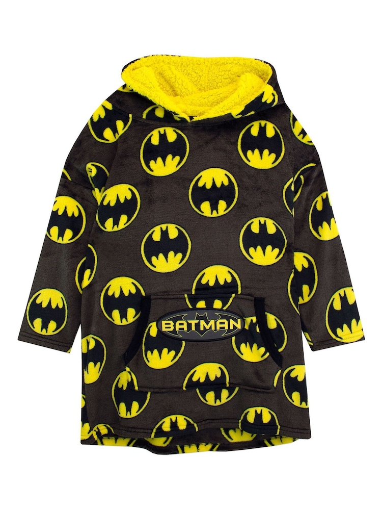 Character Black Batman Fleece Lounge Blanket Hoodie - Image 1 of 3