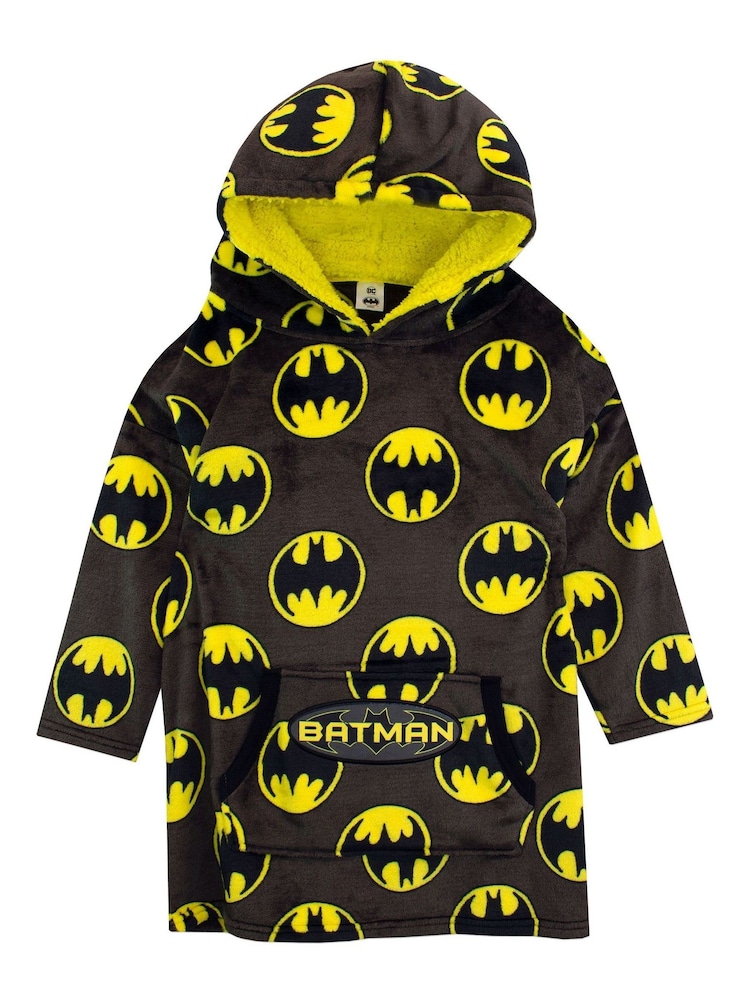 Character Black Batman Fleece Lounge Blanket Hoodie - Image 2 of 3