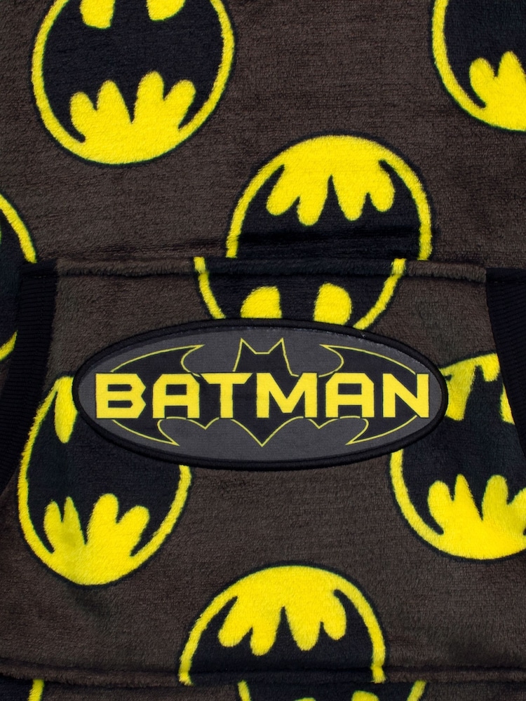 Character Black Batman Fleece Lounge Blanket Hoodie - Image 3 of 3