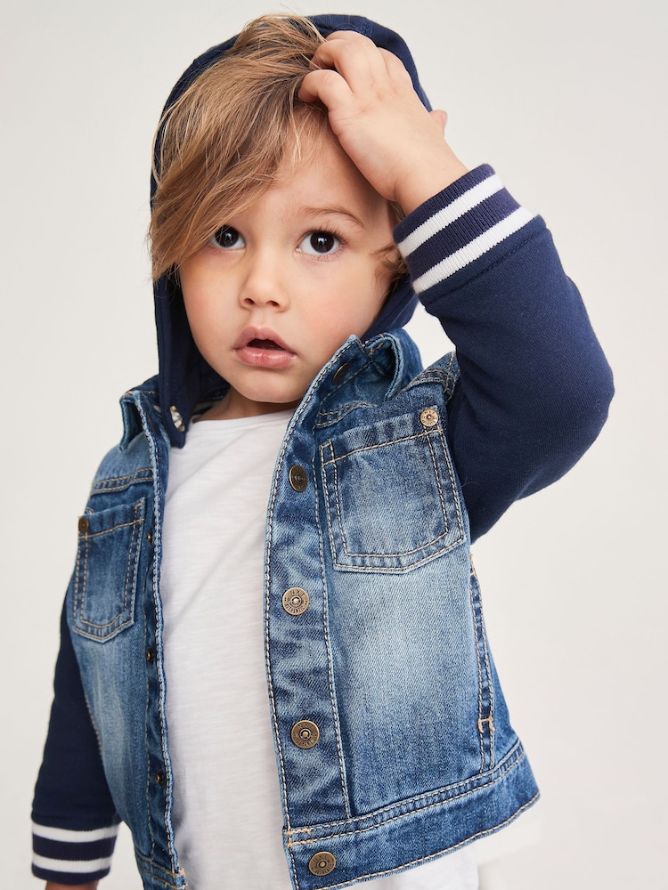 Blue Denim Denim Bomber Jacket (3mths-7yrs) - Image 1 of 8