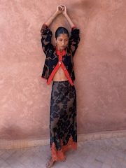 Never Fully Dressed Brown Jada Maeve Midi Skirt - Image 1 of 3