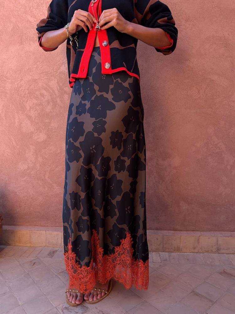 Never Fully Dressed Brown Jada Maeve Midi Skirt - Image 3 of 3 Never Fully Dressed Brown Jada Maeve Midi Skirt - Image 3 of 3