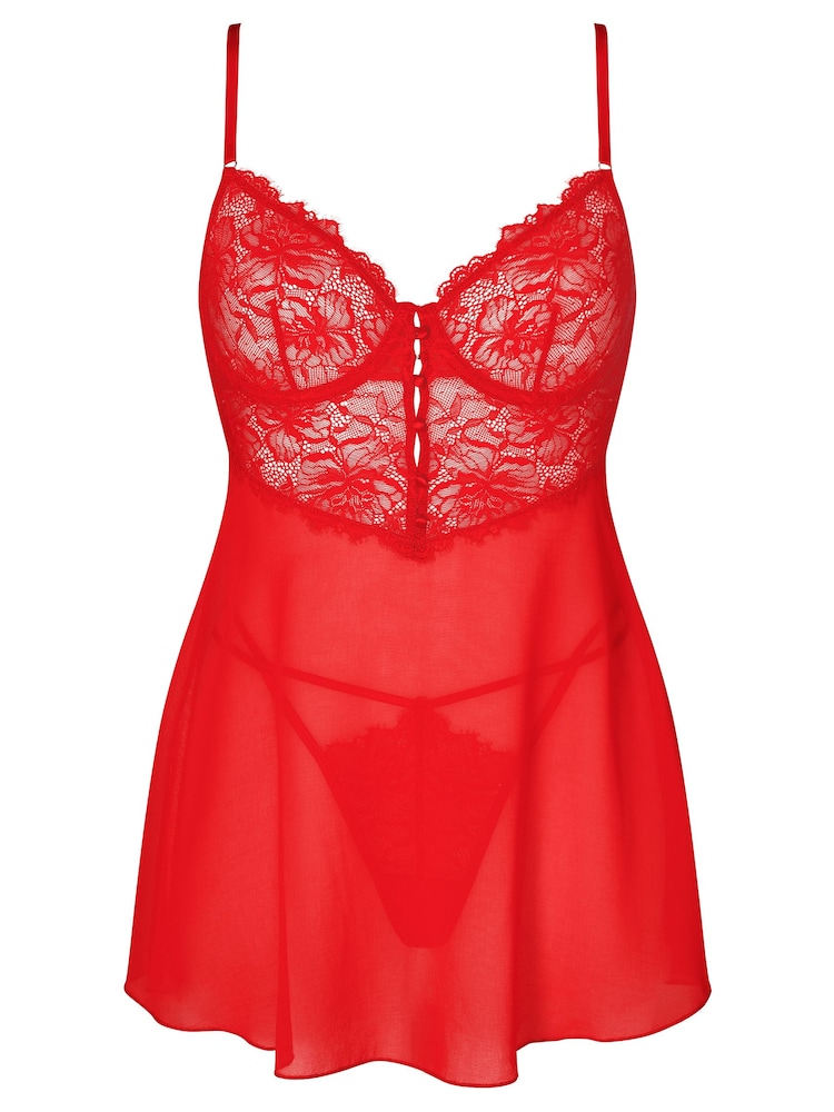 Červená - Ann Summers Babydoll s krajkovými detaily - Obrázek 7 z 7