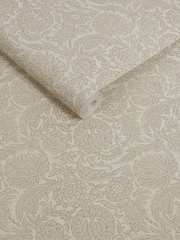 Papel de parede floral em blocos de madeira 10M - Imagem 4 de 5