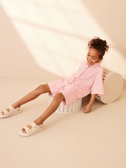 Pink Oversized Textured Shirt And Shorts Set (3-16yrs) (3-16yrs) - Image 4 of 8
