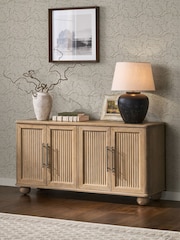 Cream Floral Woodblock Wallpaper 10M - Image 1 of 5