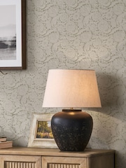 Cream Floral Woodblock Wallpaper 10M - Image 2 of 5