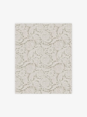 Cream Floral Woodblock Wallpaper 10M - Image 3 of 5