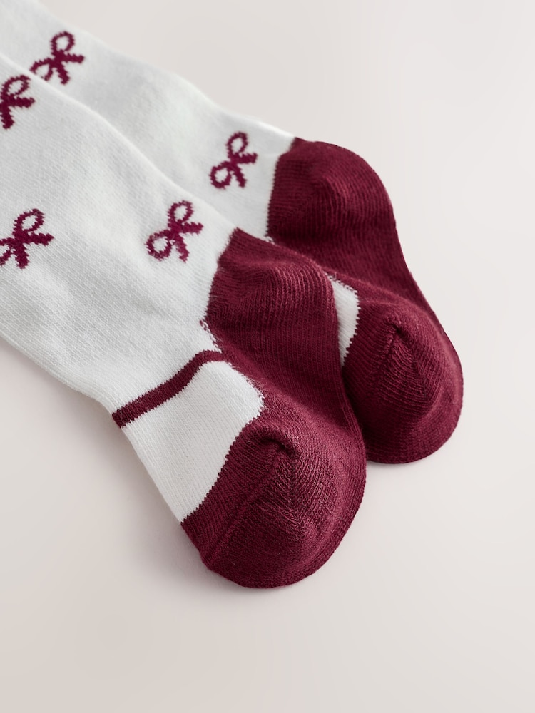 Bourgogne Rouge Noeud - Lot de 1 collants bébé - Image 2 de 3