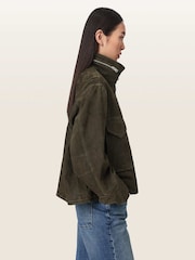 AllSaints Green Clay Suede Jacket - Image 3 of 7