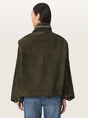 AllSaints Green Clay Suede Jacket - Image 5 of 7