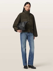 AllSaints Green Clay Suede Jacket - Image 6 of 7
