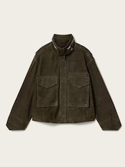 AllSaints Green Clay Suede Jacket - Image 7 of 7