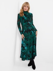 Joe Browns Green Petite Lola Long Sleeve Maxi Dress - Image 6 of 7