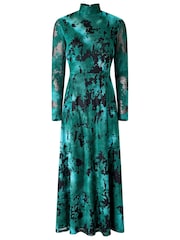 Joe Browns Green Petite Lola Long Sleeve Maxi Dress - Image 7 of 7