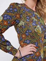 Joe Browns Green Petite Vintage Florals Long Sleeve Jersey Maxi Dress - Image 3 of 5