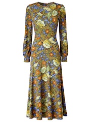 Joe Browns Green Petite Vintage Florals Long Sleeve Jersey Maxi Dress - Image 5 of 5