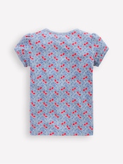 Boden Blue Short Sleeve Pointelle Top - Image 2 of 3