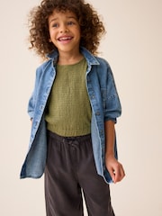 Khaki Green Textured Vest (3-16yrs) - Image 4 of 7