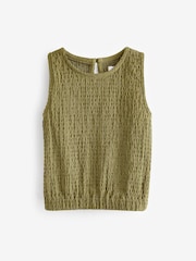 Khaki Green Textured Vest (3-16yrs) - Image 5 of 7
