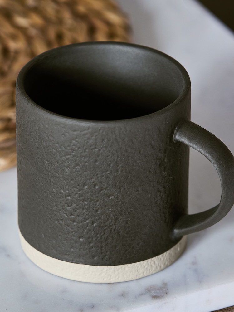 French Connection Set of 2 Black Zinc Mugs - Image 2 of 3