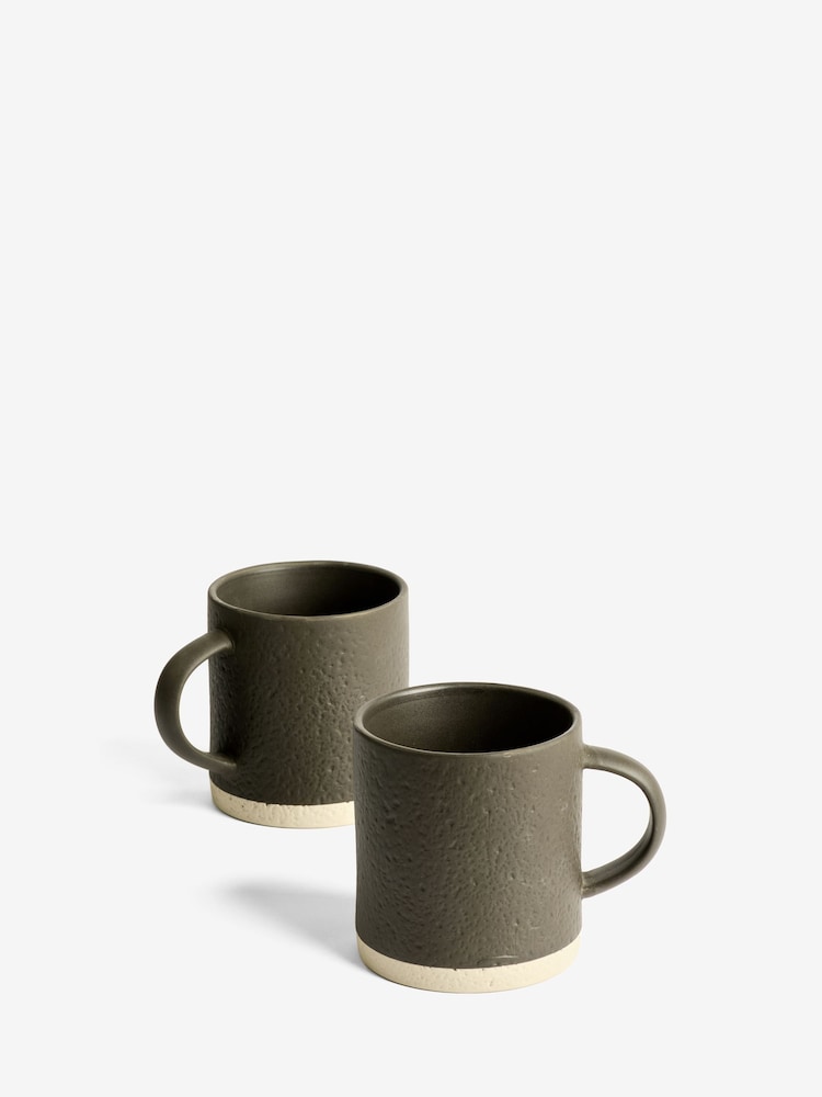 French Connection Set of 2 Black Zinc Mugs - Image 3 of 3