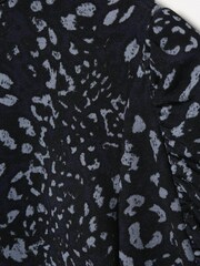 Sonder Studio Blue Animal Print Puff Sleeve Top - Image 4 of 4
