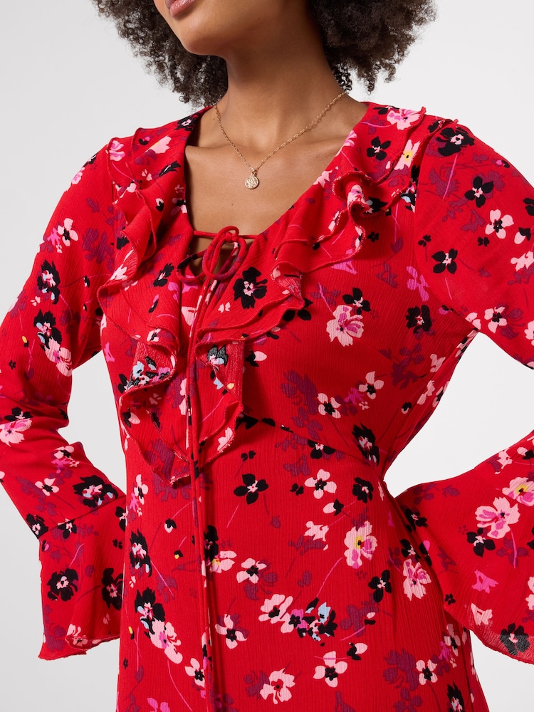 Joe Browns Red Petite Phoebe Long Sleeve Ruffle Maxi Dress - Image 2 of 7 Joe Browns Red Petite Phoebe Long Sleeve Ruffle Maxi Dress - Image 2 of 7