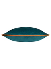 Furn Teal Blue Meridian Velvet 55cm X 55cm Cushion Cover - Image 4 of 5