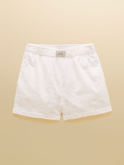 Joules Amara White Broderie Pull On Short - Image 6 of 6