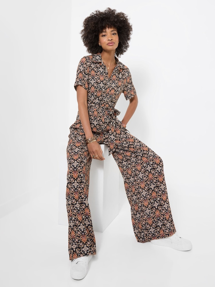 Joe Browns Black Petite Josie Short Sleeve Zip Front Jumpsuit - Image 1 of 5 Joe Browns Black Petite Josie Short Sleeve Zip Front Jumpsuit - Image 1 of 5