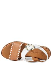 Pavers White Leather Buckle Flat Sandals - Imagen 4 de 5