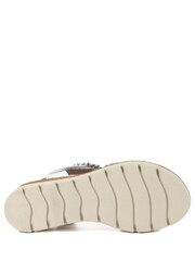 Pavers White Leather Buckle Flat Sandals - Imagen 5 de 5