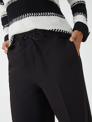 Roman Black Wide Leg Tie Front Trousers - Image 5 of 5
