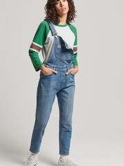 Superdry Blue Slim Taper Dungarees - Image 1 of 10