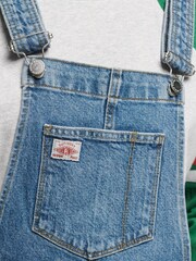 Superdry Blue Slim Taper Dungarees - Image 10 of 10