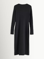 Weekend MaxMara Black Tuono Long Sleeve Midi Dress - Image 6 of 9
