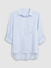 Blue/White Stripe Long Sleeve Smart Shirt - Image 6 of 6