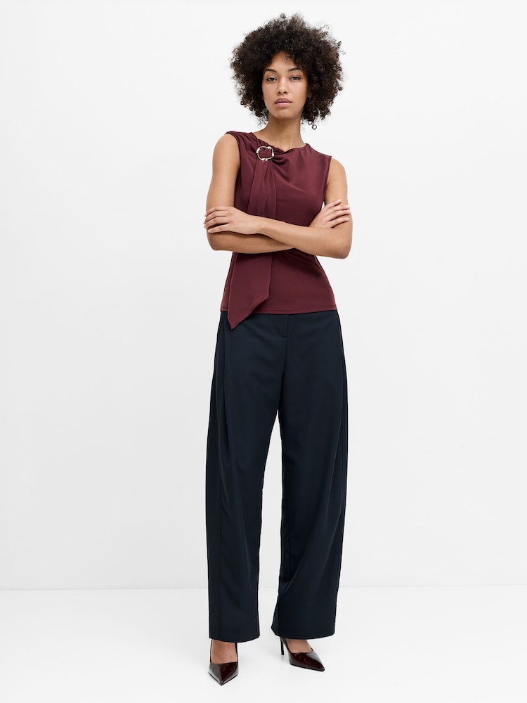 French Connection Aira Front And Back Pleated Trousers - Bild 1 av 5
