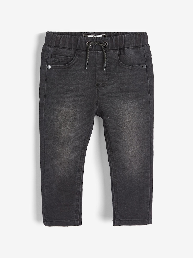 Schwarzer Denim - Jogginghose in Jeans-Optik (3 Monate bis 7 Jahre) - Bild 2 von 4