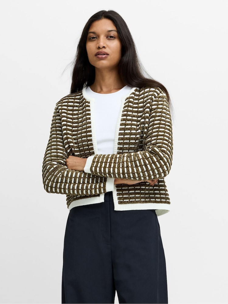 French Connection Green Dion Noar Edge To Edge Cardigan - Image 1 of 6 French Connection Green Dion Noar Edge To Edge Cardigan - Image 1 of 6