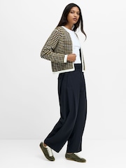 French Connection Green Dion Noar Edge To Edge Cardigan - Image 4 of 6