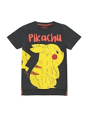 Character Black Pokemon Pikachu Boys T-Shirt - Image 5 of 6