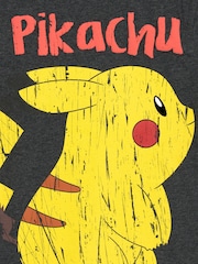 Character Black Pokemon Pikachu Boys T-Shirt - Image 6 of 6