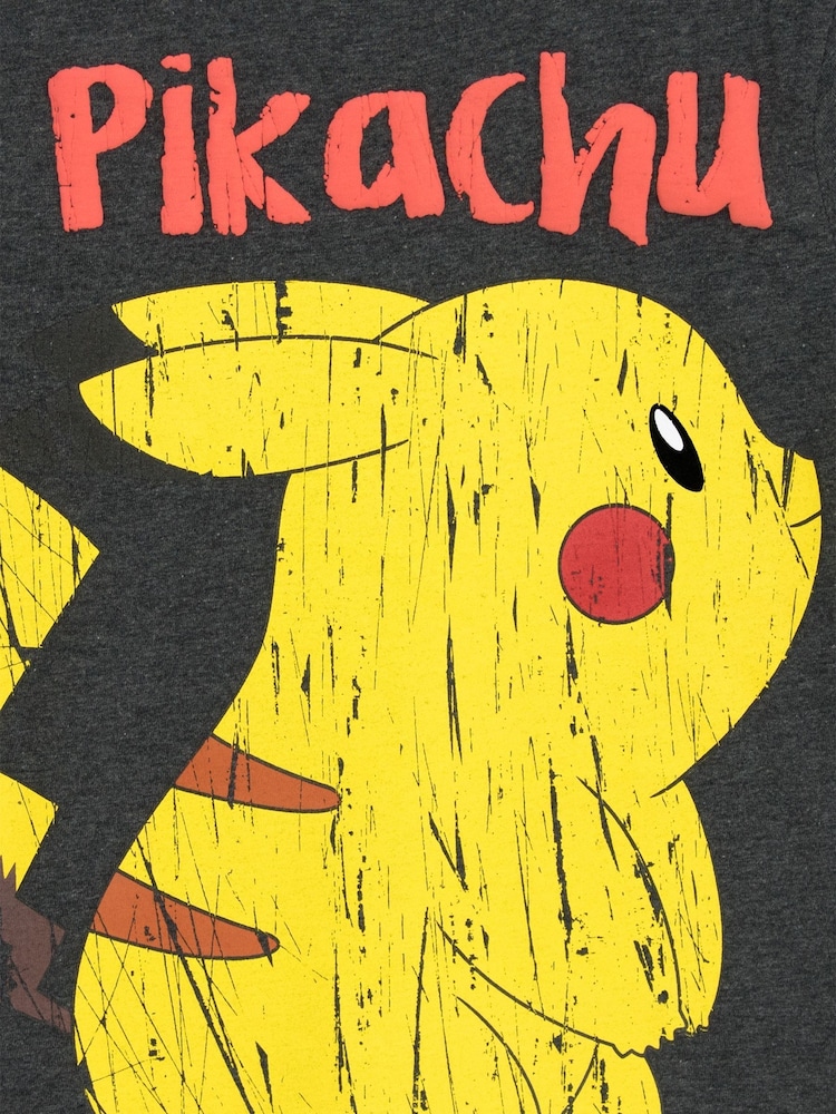 Character Black Pokemon Pikachu Boys T-Shirt - Image 6 of 6