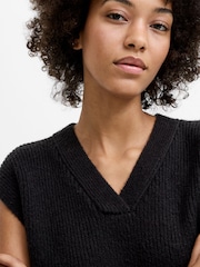 French Connection Black Junia V-Neck Vest - Image 3 of 6