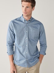 Blue Long Sleeve Oxford Shirt - Image 1 of 4