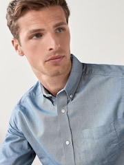 Blue Long Sleeve Oxford Shirt - Image 3 of 4