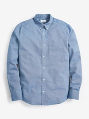 Blue Long Sleeve Oxford Shirt - Image 4 of 4
